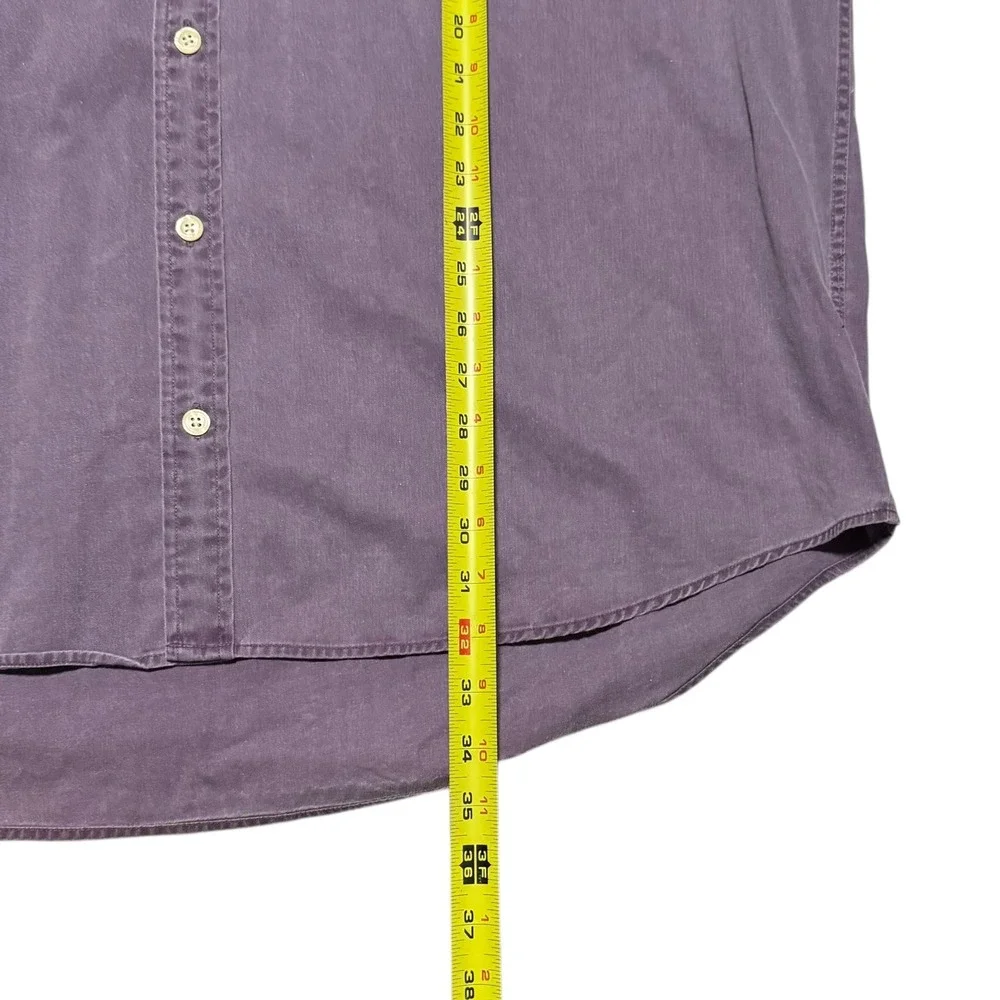 Vintage 90s J. Crew Oarsmen Purple Long Sleeve Button Down Casual Shirt Mens XLT